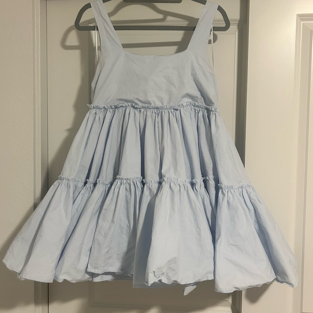 VICI Teagan Light Blue Tiered Dress